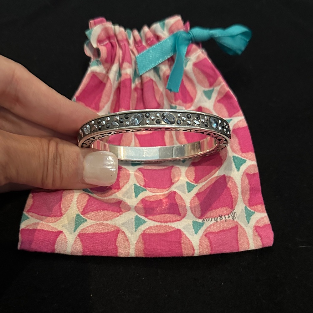 Brighton Silver and Black Crystal Bracelet